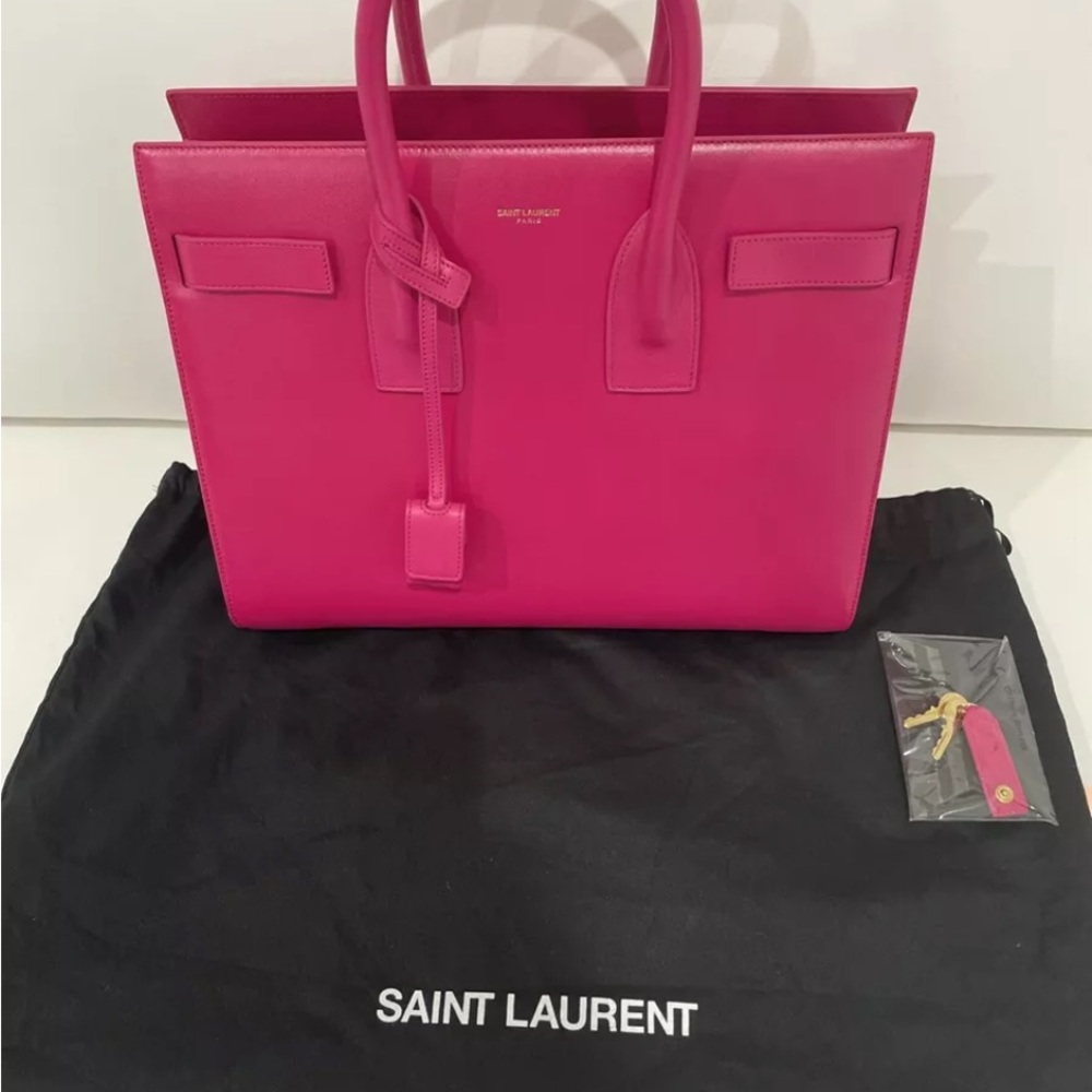 RARE! YSL Sac De Jour In Bubblegum Pink.  Completely Sold Out In This Color! NWT - Picture 7 of 9